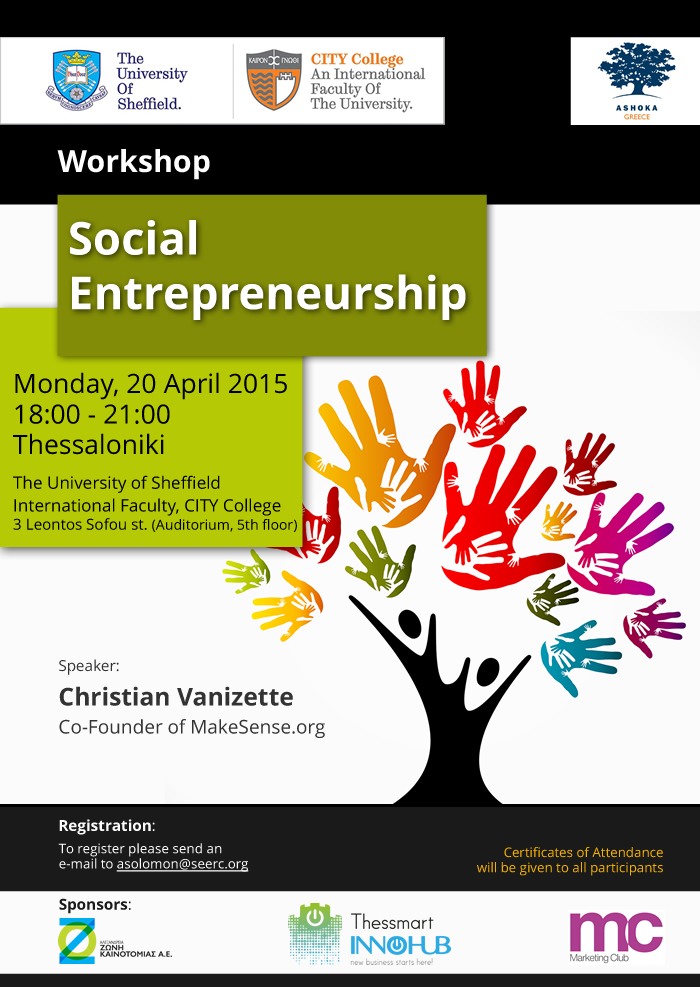 Workshop on Social Entrepreneurship by Mr Christian Vanizette