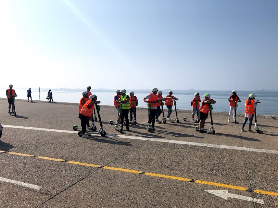 CITY College Lime-Riders across Thessaloniki seafront