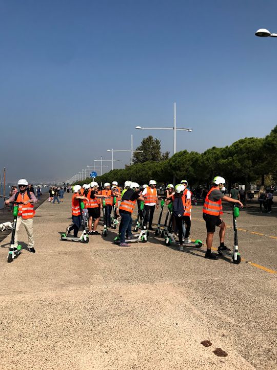 CITY College Lime-Riders across Thessaloniki seafront