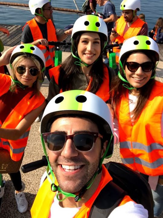 CITY College Lime-Riders across Thessaloniki seafront