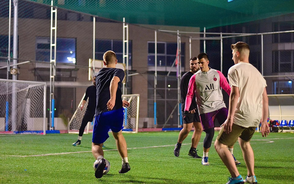 Football tournament at CITY College, University of York Europe Campus