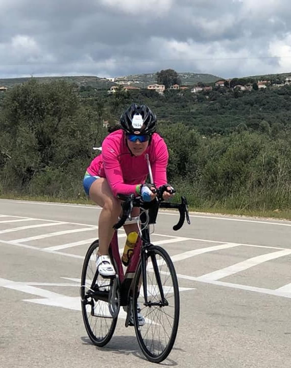 MBA student, Ms. Eleftheria Vekiloglou at 2019 IRONMAN 70.3 triathlon in Greece